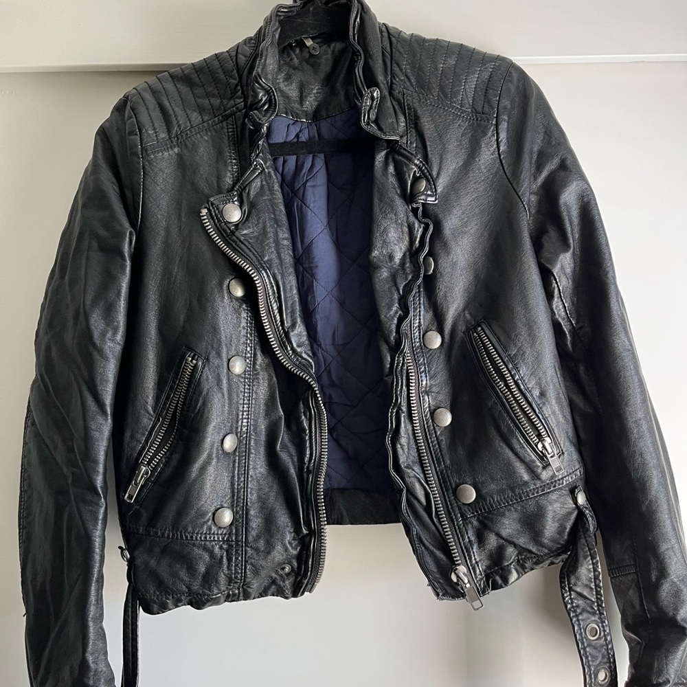 Free people leather jacket